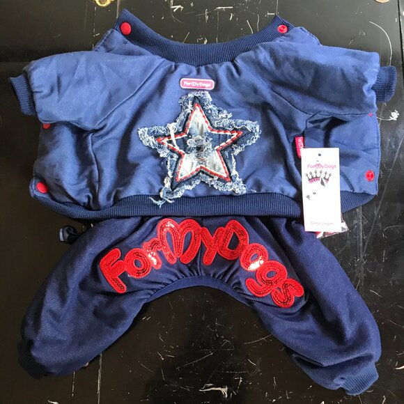 Small Dog Pet Clothing Outfit Jumpsuit Reversible 2 -in-1 NWT - Picture 5 of 9